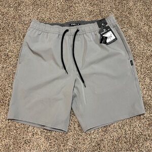 O'Neill NWT Men's Stretch Waist Reserve E-Waist 18" Hybrid Shorts Gray Medium